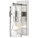 Fontaine Vanity Wall Sconce - Brushed Nickel / Clear Water