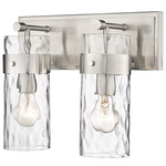 Fontaine Bathroom Vanity Light - Brushed Nickel / Clear Water