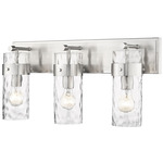 Fontaine Bathroom Vanity Light - Brushed Nickel / Clear Water