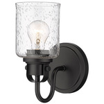 Kinsley Wall Sconce - Matte Black / Clear Seeded