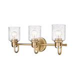 Kinsley Bathroom Vanity Light - Heirloom Gold / Clear Seeded