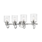 Kinsley Bathroom Vanity Light - Chrome / Clear Seeded