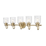 Kinsley Bathroom Vanity Light - Heirloom Gold / Clear Seeded