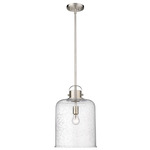 Kinsley Pendant - Brushed Nickel / Clear Seeded