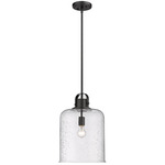 Kinsley Pendant - Matte Black / Clear Seeded