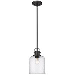 Kinsley Pendant - Matte Black / Clear Seeded