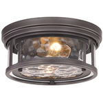 Clarion Flush Mount - Bronze / Clear Water