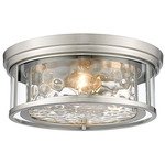 Clarion Flush Mount - Brushed Nickel / Clear Water