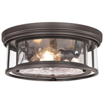 Clarion Flush Mount - Bronze / Clear Water