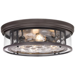 Clarion Flush Mount - Bronze / Clear Water