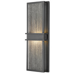 Eclipse Outdoor Wall Sconce - Black / Seedy Glass