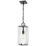 Sana Outdoor Pendant - Black / Seedy Glass