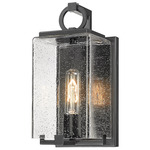 Sana Outdoor Wall Sconce - Black / Seedy Glass