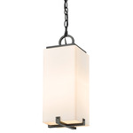 Sana Outdoor Pendant - Black / White Opal