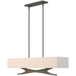 Moreau Linear Pendant - Natural Iron / Flax