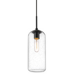 Monty Pendant - Matte Black / Clear Seedy