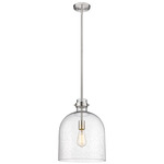 Pearson Pendant - Brushed Nickel / Clear Seedy