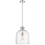 Pearson Pendant - Polished Nickel / Clear Seedy