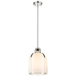 Pearson Cage Pendant - Polished Nickel / White Opal