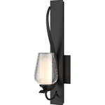Flora Wall Sconce - Black / Opal and Seeded