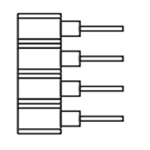 Strip RGBW PIN Female Connector - White