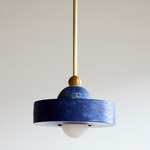 Cassia Pendant - Brass / Lapis