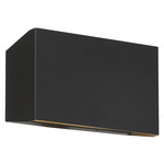 Amora Wide Outdoor Wall Sconce - Black