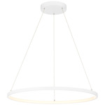 Anello Pendant - Matte White / Clear