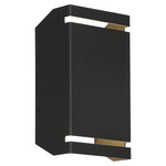 La Vida Tall Outdoor Wall Sconce - Black