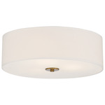 Mid Town Ceiling Light Fixture - Antique Brushed Brass / White
