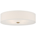 Mid Town Ceiling Light Fixture - Antique Brushed Brass / White