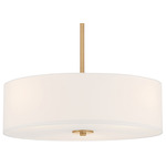 Mid Town Pendant - Antique Brushed Brass / White