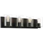 Oslo Bathroom Vanity Light - Matte Black / Clear