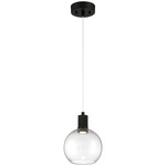 Port Nine Burgundy Pendant - Matte Black / Clear