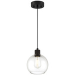 Port Nine Burgundy Pendant  - Matte Black / Clear