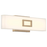 Restore Bathroom Vanity Light - Antique Brushed Brass / White