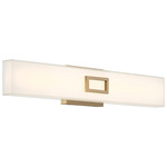 Restore Bathroom Vanity Light - Antique Brushed Brass / White