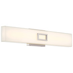 Restore Bathroom Vanity Light - Brushed Steel / White