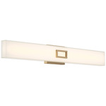 Restore Bathroom Vanity Light - Antique Brushed Brass / White