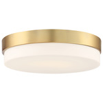 Roma Ceiling Light Fixture - Antique Brushed Brass / White