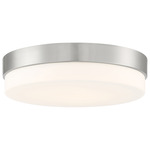 Roma Ceiling Light - Brushed Steel / Opal