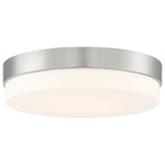 Roma Ceiling Light Fixture - Brushed Steel / White