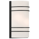 Artemis 20416 LED Wall Sconce with Opal Glass - Matte Black / Opal