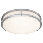 Solero II Color Select Ceiling Light Fixture - Brushed Steel / Clear