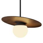 Orbit Pendant - American Walnut / Frosted