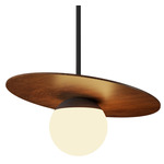 Orbit Pendant - Imbuia / Frosted