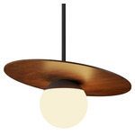 Orbit Pendant - Imbuia / Frosted
