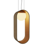 Sfera Oval Pendant - Maple / Frosted
