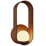 Sfera Oval Wall Sconce - Imbuia / Frosted