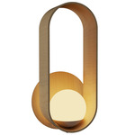 Sfera Oval Wall Sconce - Maple / Frosted